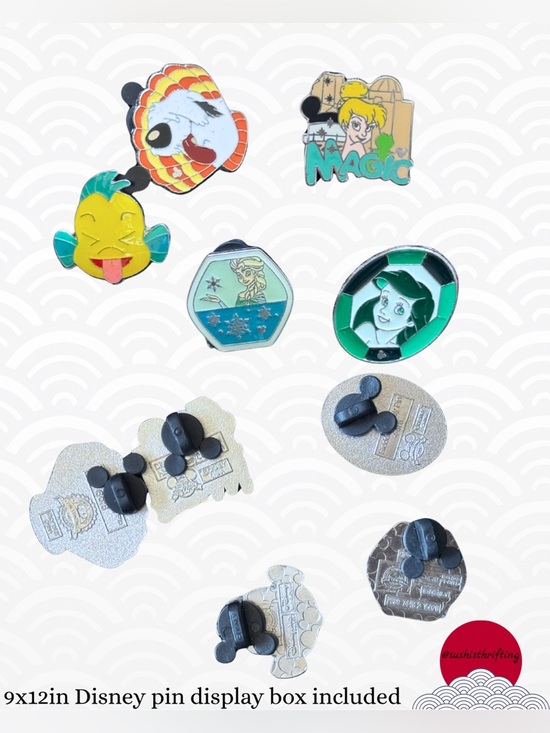 Other - Disney 5 Pin Set + Display Case